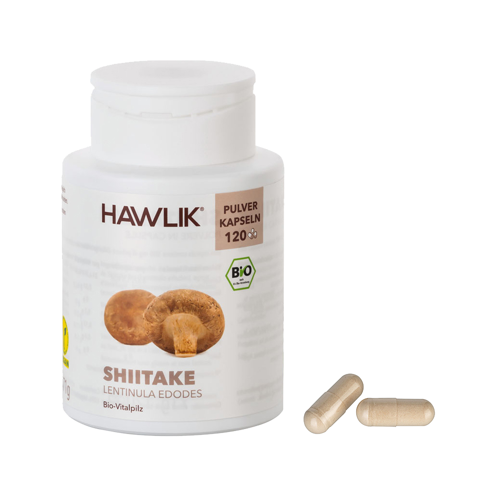 HAWLIK BIO Shiitake Pulver Kapseln