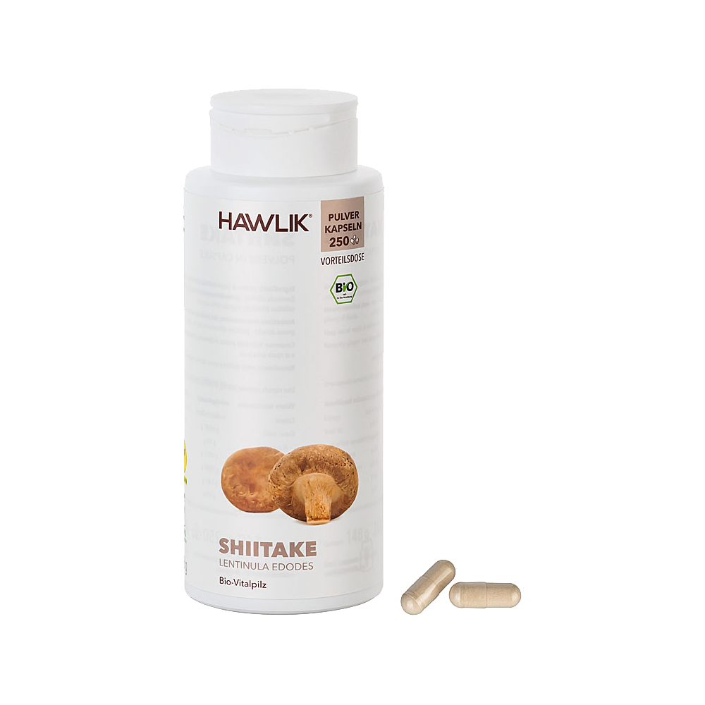 HAWLIK BIO Shiitake Pulver Kapseln